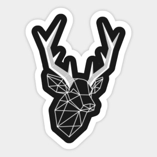 Geometric Light Line Stag Head Sticker